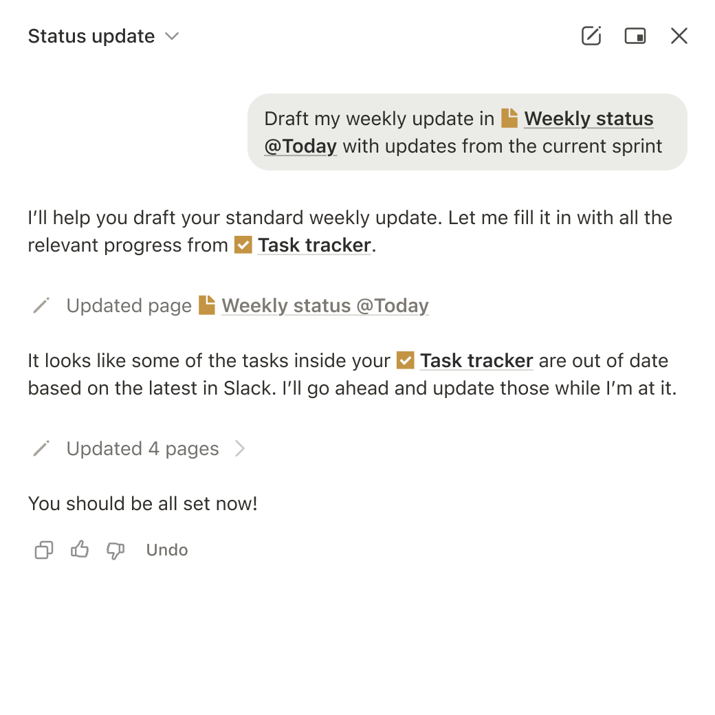 Notion product UI screenshot